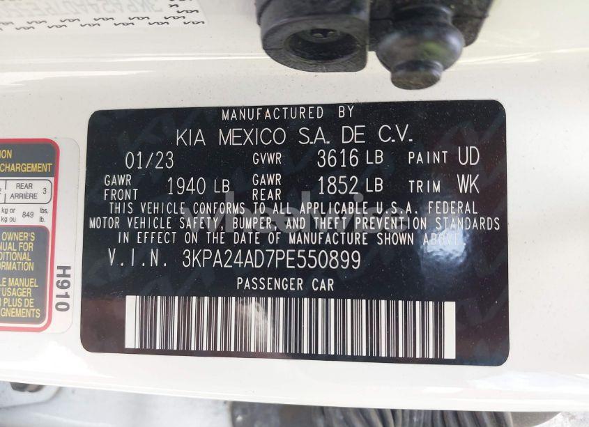 Photo 9 of 2023 Kia Rio S (VIN 3KPA24AD7PE550899)