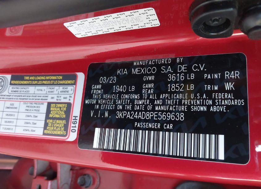 Photo 9 of 2023 Kia Rio S (VIN 3KPA24AD8PE569638)