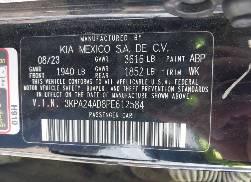 Photo 9 of 2023 Kia Rio S (VIN 3KPA24AD8PE612584)