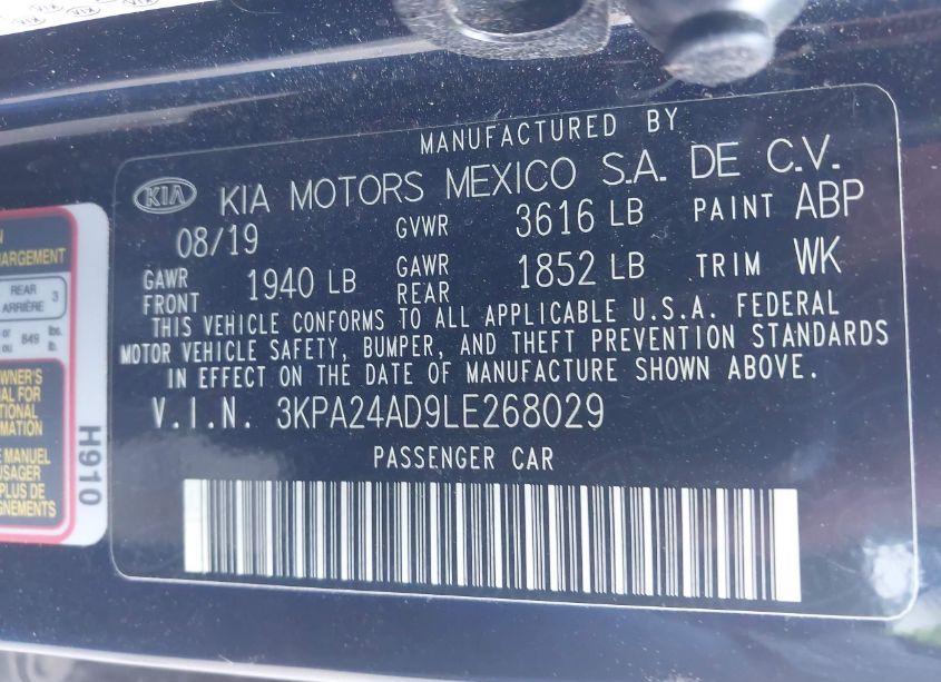 Photo 9 of 2020 Kia Rio S (VIN 3KPA24AD9LE268029)