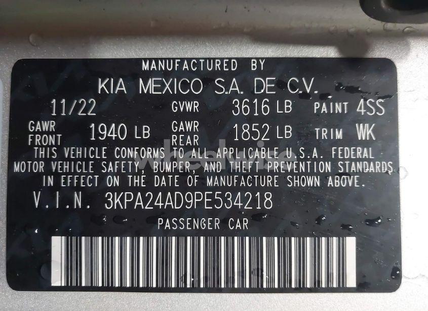 Photo 9 of 2023 Kia Rio S (VIN 3KPA24AD9PE534218)
