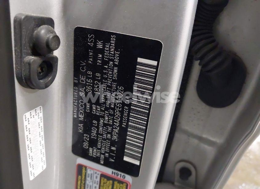 Photo 9 of 2023 Kia Rio LX (VIN 3KPA24AD9PE619026)