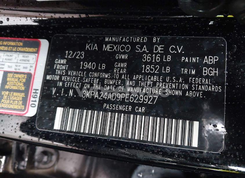 Photo 9 of 2023 Kia Rio S (VIN 3KPA24AD9PE629927)