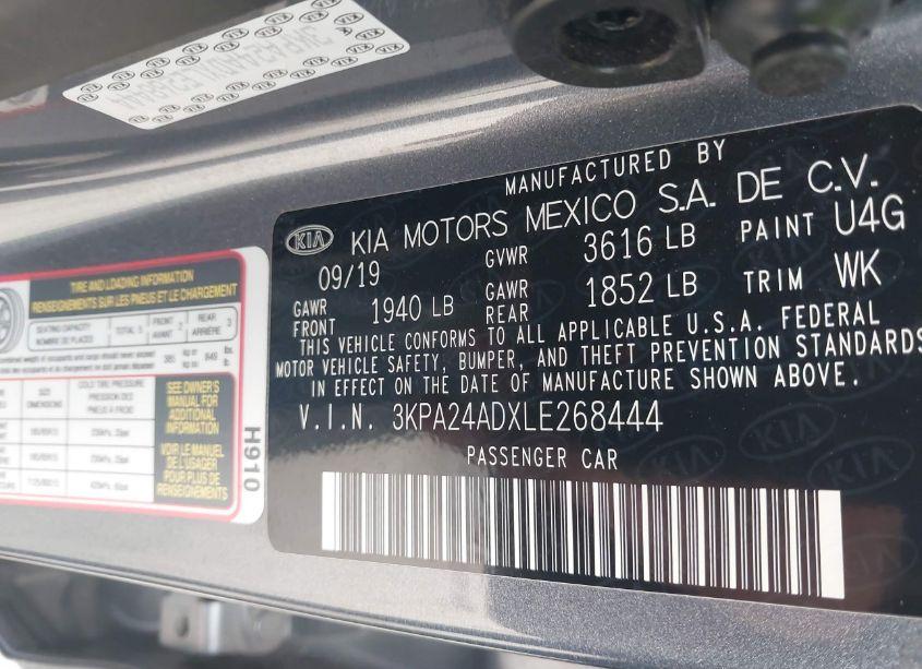Photo 9 of 2020 Kia Rio S (VIN 3KPA24ADXLE268444)