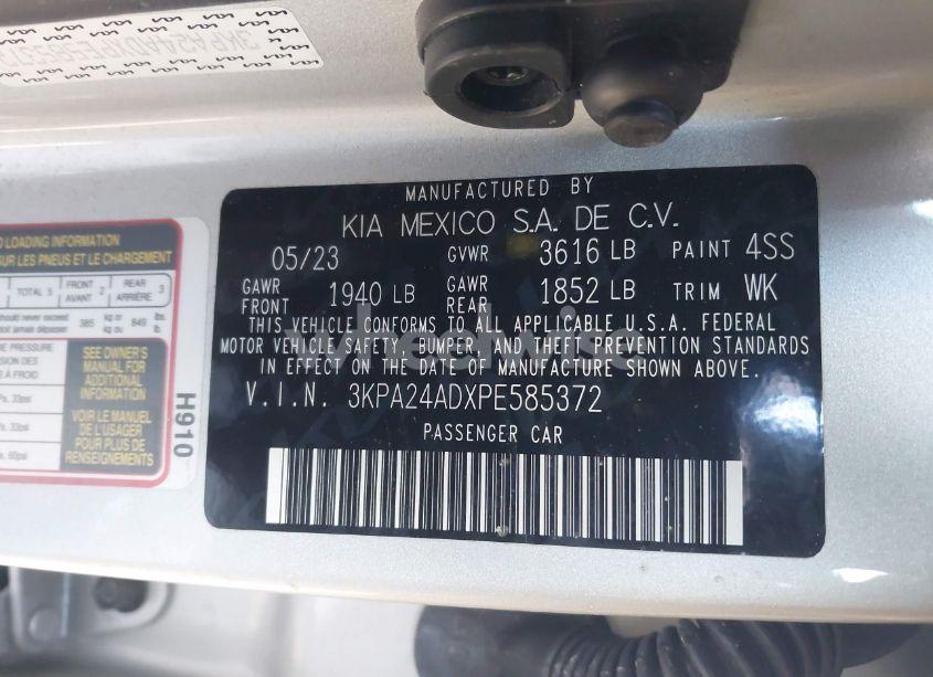 Photo 9 of 2023 Kia Rio S (VIN 3KPA24ADXPE585372)