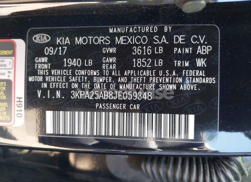 Photo 9 of 2018 Kia Rio S (VIN 3KPA25AB8JE059348)