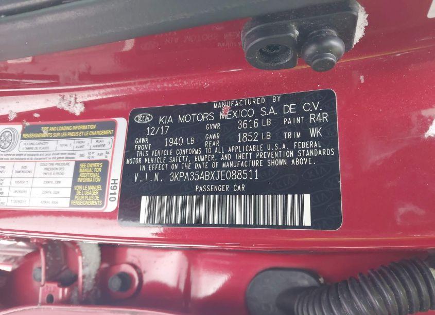 Photo 9 of 2018 Kia Rio EX (VIN 3KPA35ABXJE088511)