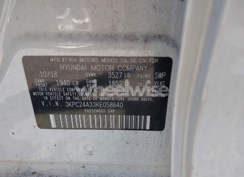 Photo 9 of 2019 Hyundai Accent SEL (VIN 3KPC24A33KE058640)