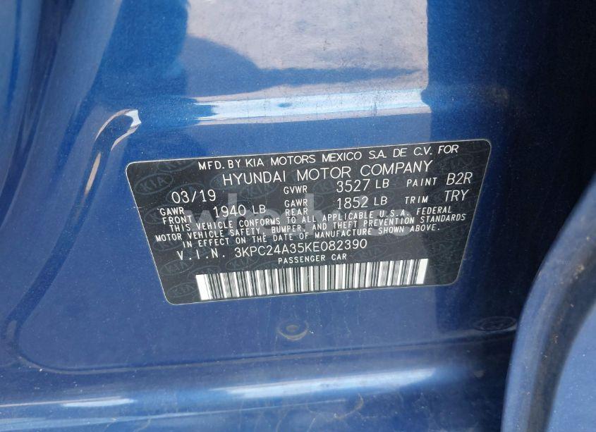 Photo 9 of 2019 Hyundai Accent SE (VIN 3KPC24A35KE082390)