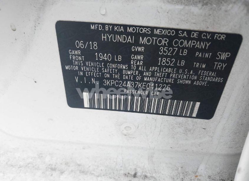 Photo 9 of 2019 Hyundai Accent SE (VIN 3KPC24A37KE041226)