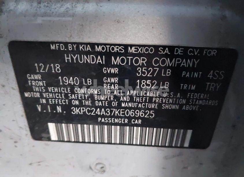 Photo 9 of 2019 Hyundai Accent SEL (VIN 3KPC24A37KE069625)