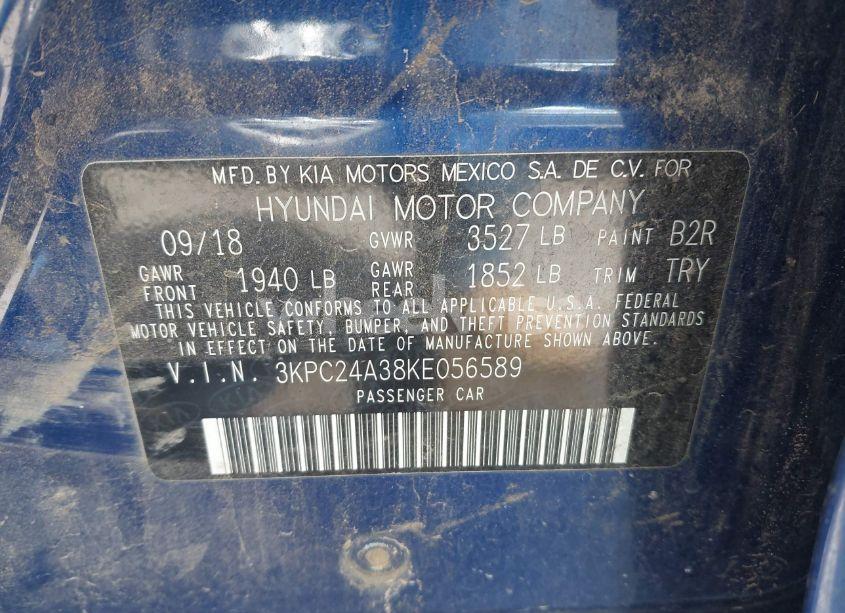 Photo 9 of 2019 Hyundai Accent SE (VIN 3KPC24A38KE056589)