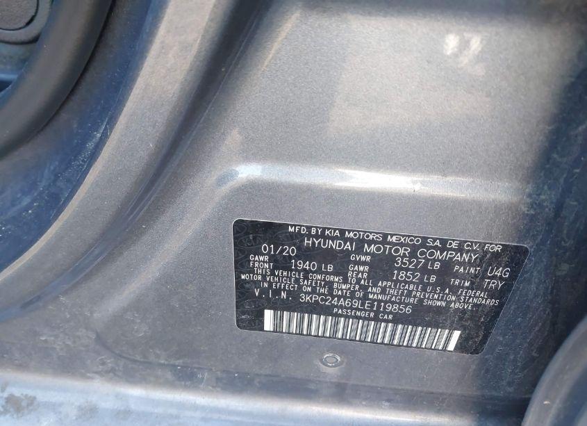 Photo 9 of 2020 Hyundai Accent SE (VIN 3KPC24A69LE119856)