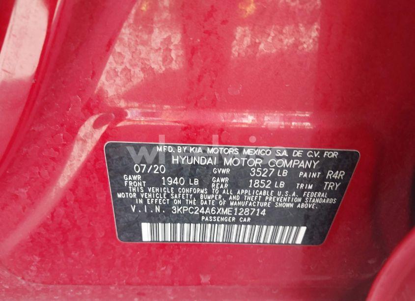 Photo 9 of 2021 Hyundai Accent SE (VIN 3KPC24A6XME128714)