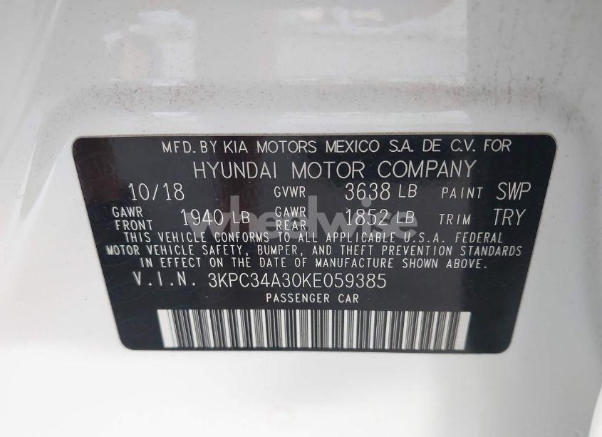 Photo 9 of 2019 Hyundai Accent LIMITED (VIN 3KPC34A30KE059385)