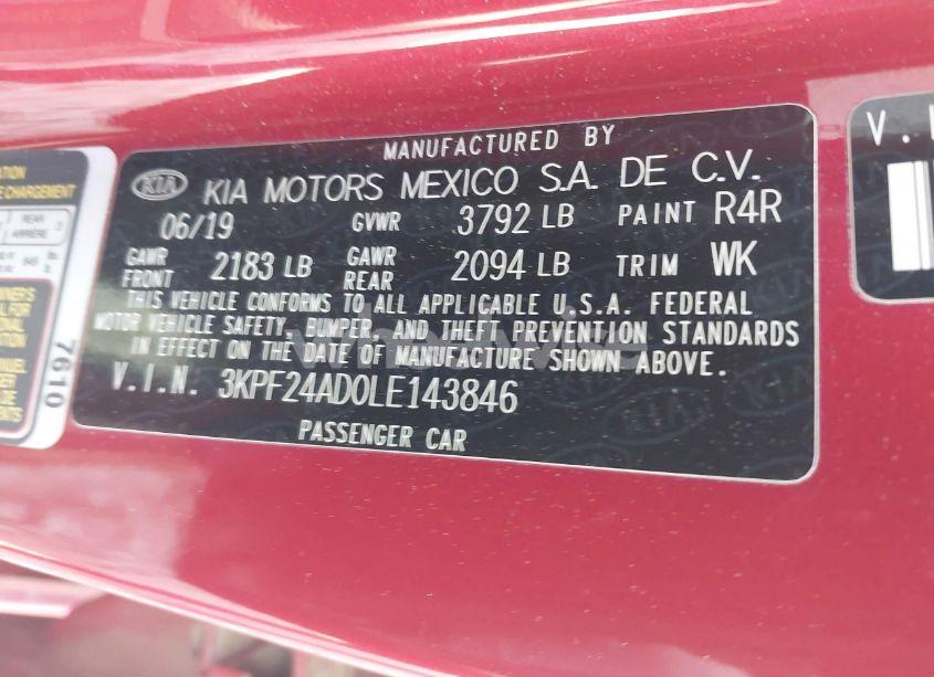 Photo 9 of 2020 Kia Forte LXS (VIN 3KPF24AD0LE143846)