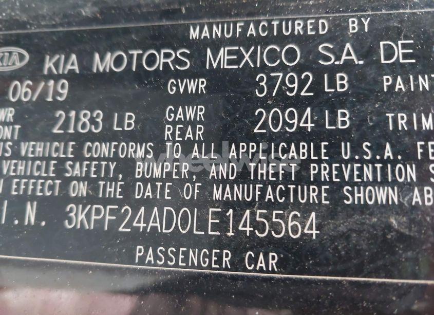 Photo 9 of 2020 Kia Forte LXS (VIN 3KPF24AD0LE145564)