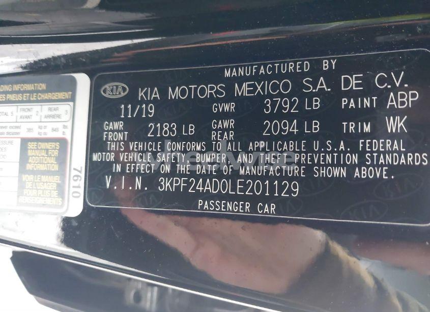 Photo 9 of 2020 Kia Forte LXS (VIN 3KPF24AD0LE201129)