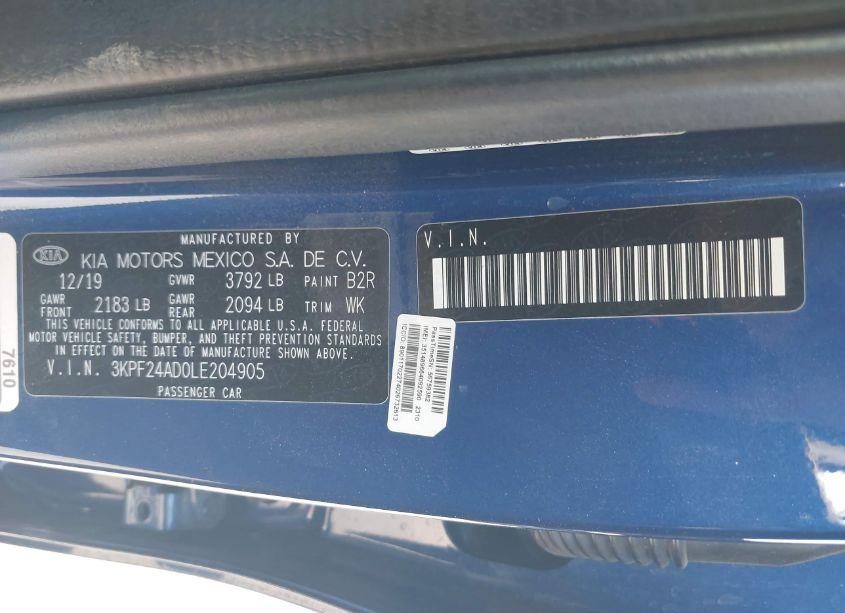 Photo 9 of 2020 Kia Forte LXS (VIN 3KPF24AD0LE204905)