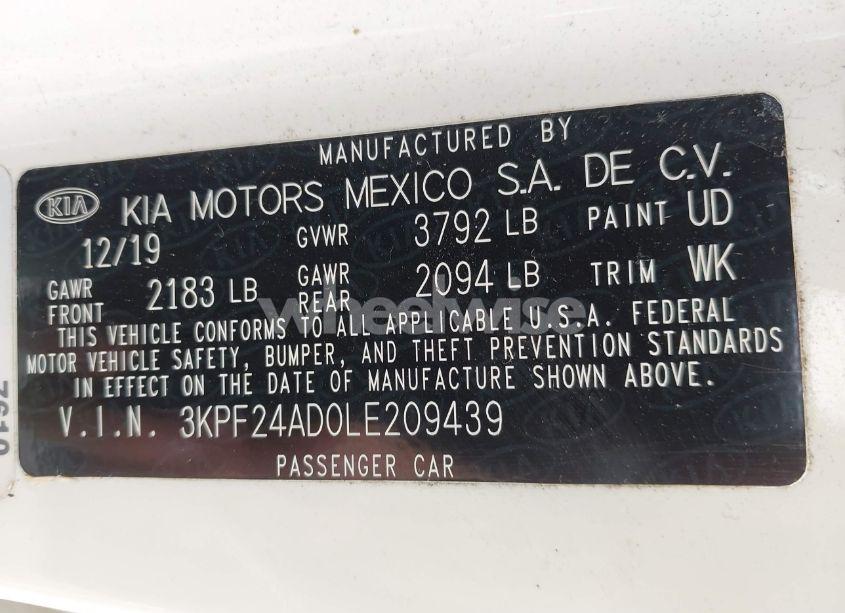 Photo 9 of 2020 Kia Forte LXS (VIN 3KPF24AD0LE209439)