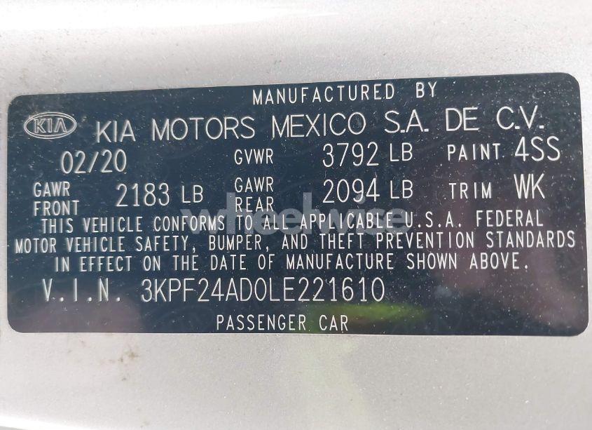 Photo 9 of 2020 Kia Forte LXS (VIN 3KPF24AD0LE221610)