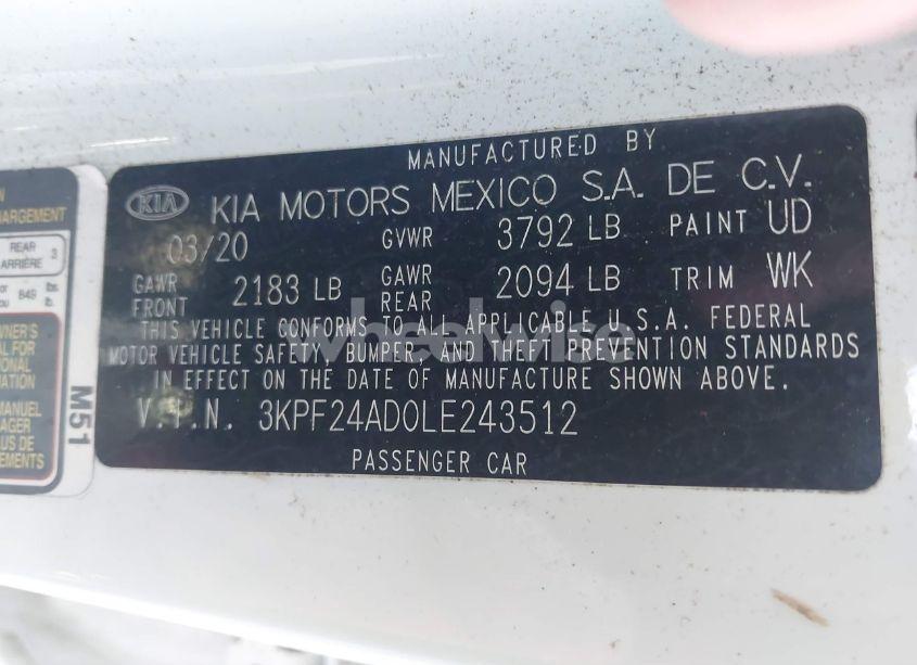 Photo 9 of 2020 Kia Forte LXS (VIN 3KPF24AD0LE243512)
