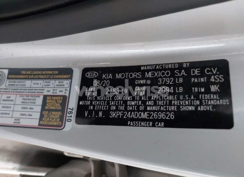 Photo 9 of 2021 Kia Forte LXS (VIN 3KPF24AD0ME269626)