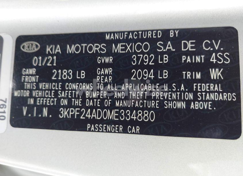 Photo 9 of 2021 Kia Forte LXS (VIN 3KPF24AD0ME334880)