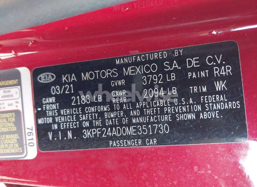Photo 9 of 2021 Kia Forte LXS (VIN 3KPF24AD0ME351730)