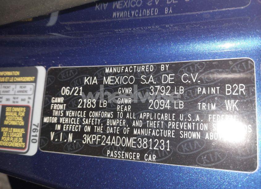 Photo 9 of 2021 Kia Forte LXS (VIN 3KPF24AD0ME381231)