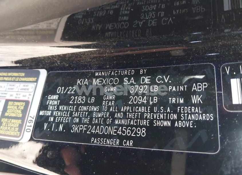 Photo 9 of 2022 Kia Forte LXS (VIN 3KPF24AD0NE456298)