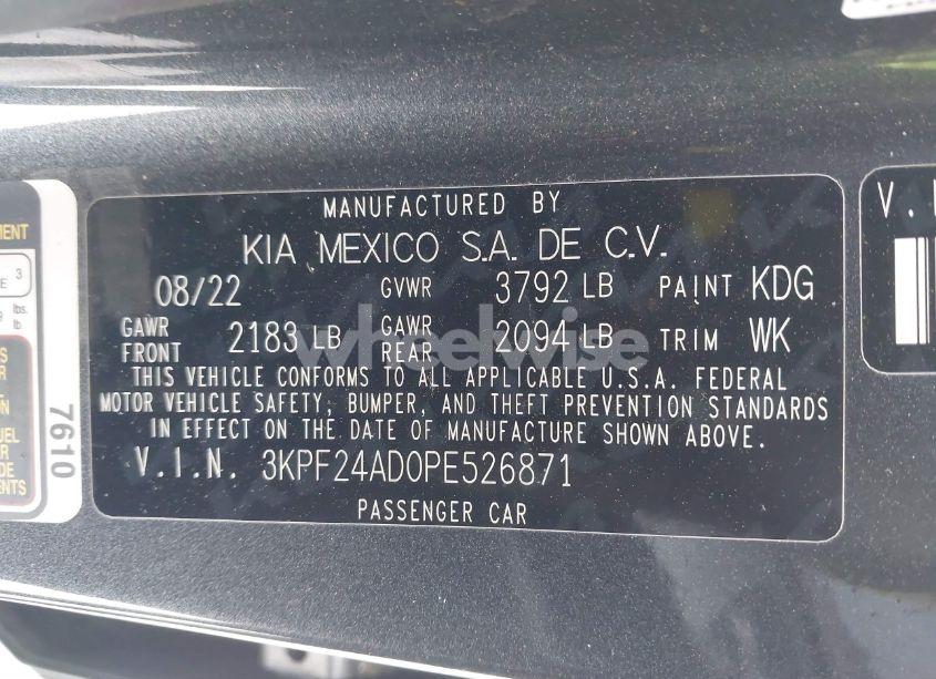 Photo 9 of 2023 Kia Forte LXS (VIN 3KPF24AD0PE526871)