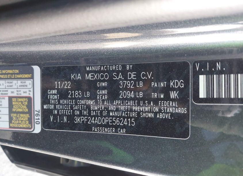 Photo 9 of 2023 Kia Forte LXS (VIN 3KPF24AD0PE562415)