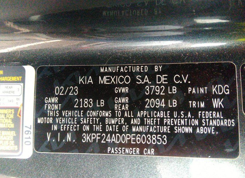 Photo 9 of 2023 Kia Forte LXS (VIN 3KPF24AD0PE603853)