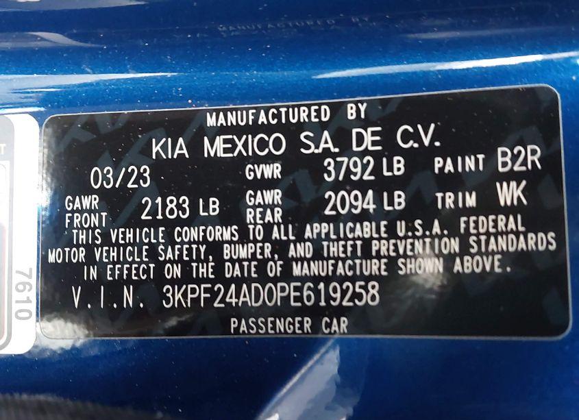Photo 9 of 2023 Kia Forte LXS (VIN 3KPF24AD0PE619258)