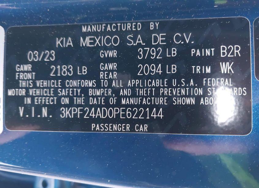 Photo 9 of 2023 Kia Forte LXS (VIN 3KPF24AD0PE622144)