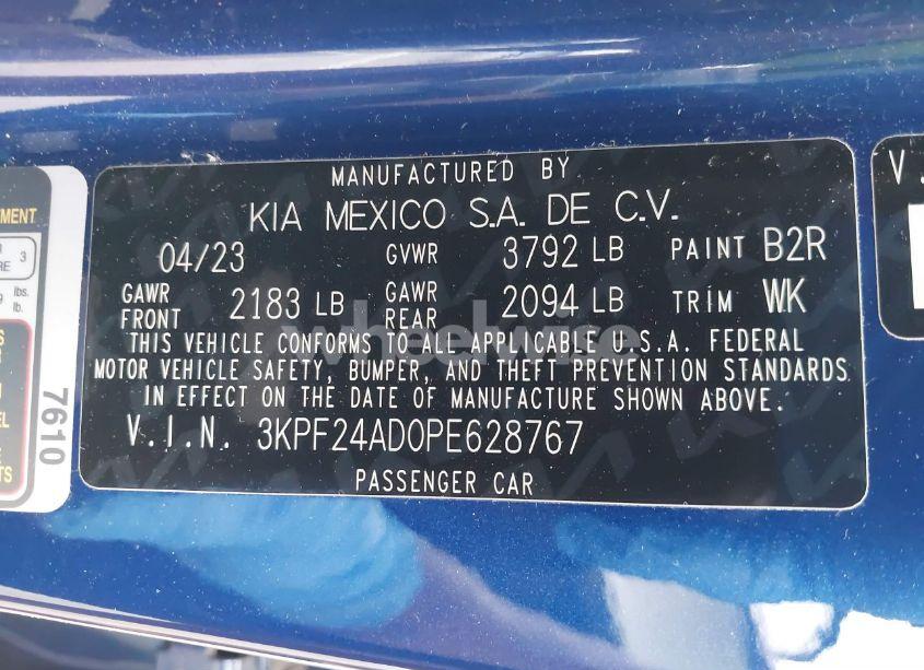 Photo 9 of 2023 Kia Forte LXS (VIN 3KPF24AD0PE628767)