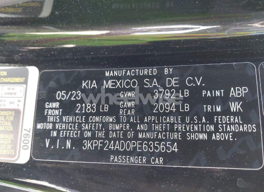 Photo 9 of 2023 Kia Forte LX (VIN 3KPF24AD0PE635654)