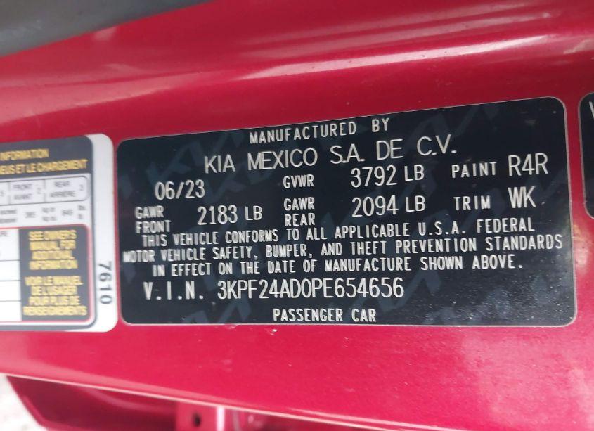 Photo 9 of 2023 Kia Forte LXS (VIN 3KPF24AD0PE654656)