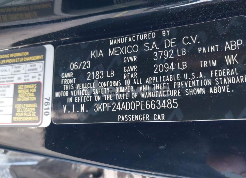 Photo 9 of 2023 Kia Forte LXS (VIN 3KPF24AD0PE663485)