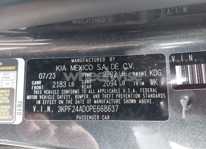 Photo 9 of 2023 Kia Forte LXS (VIN 3KPF24AD0PE668637)