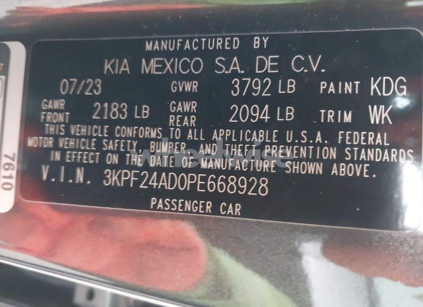 Photo 9 of 2023 Kia Forte LXS (VIN 3KPF24AD0PE668928)