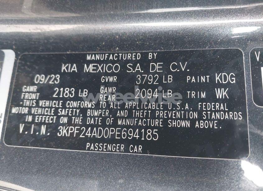 Photo 9 of 2023 Kia Forte LXS (VIN 3KPF24AD0PE694185)