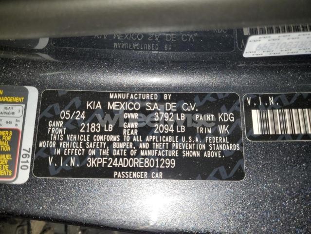 2024 KIA FORTE LX (VIN 3KPF24AD0RE801299) main photo