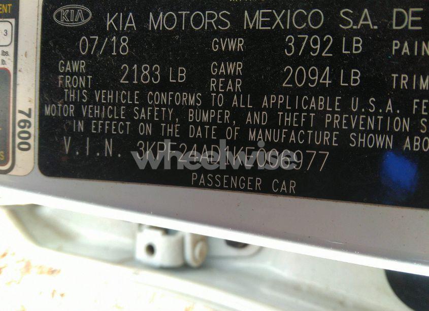 Photo 9 of 2019 Kia Forte FE (VIN 3KPF24AD1KE006977)