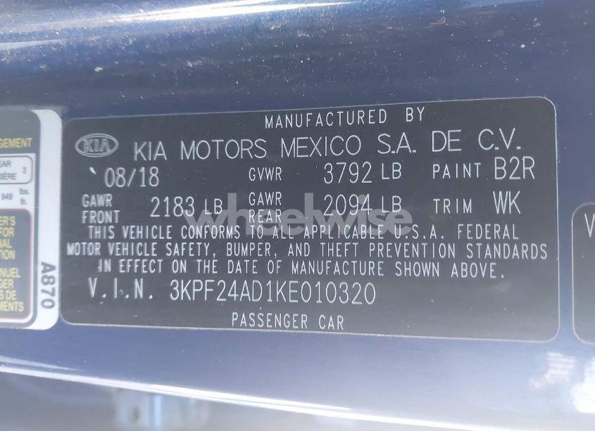 Photo 9 of 2019 Kia Forte LXS (VIN 3KPF24AD1KE010320)