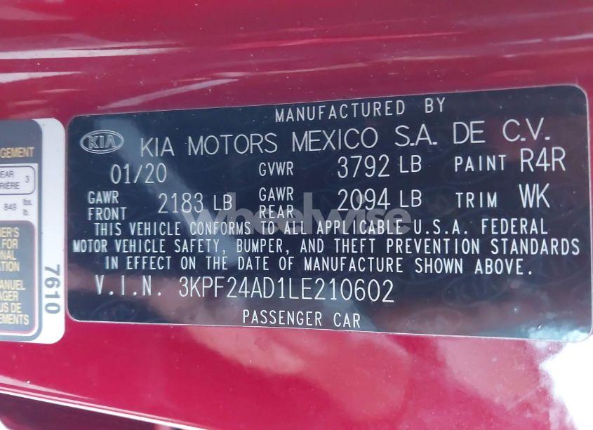 Photo 9 of 2020 Kia Forte LXS (VIN 3KPF24AD1LE210602)