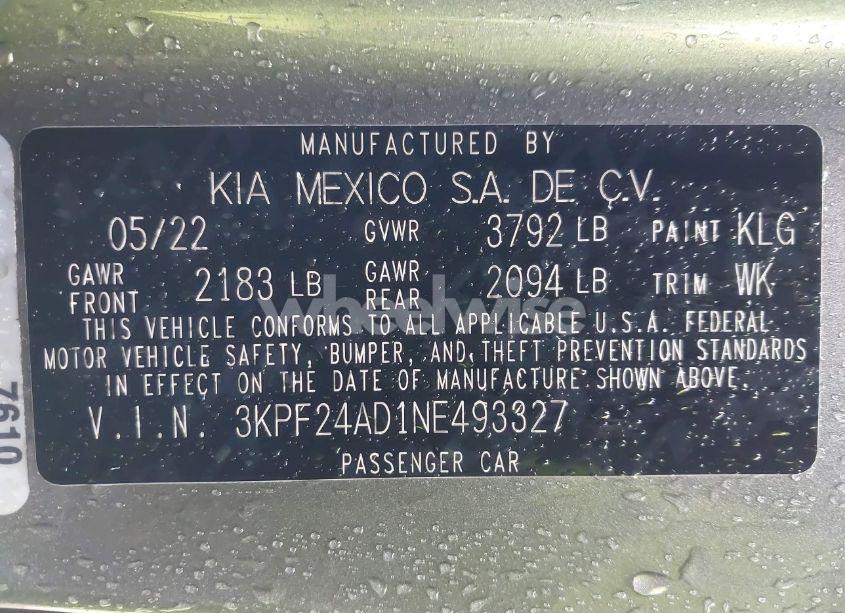 Photo 9 of 2022 Kia Forte LXS (VIN 3KPF24AD1NE493327)