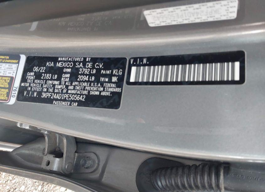 Photo 9 of 2023 Kia Forte LXS (VIN 3KPF24AD1PE505642)