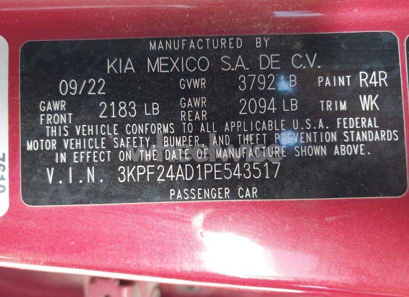 Photo 9 of 2023 Kia Forte LXS (VIN 3KPF24AD1PE543517)
